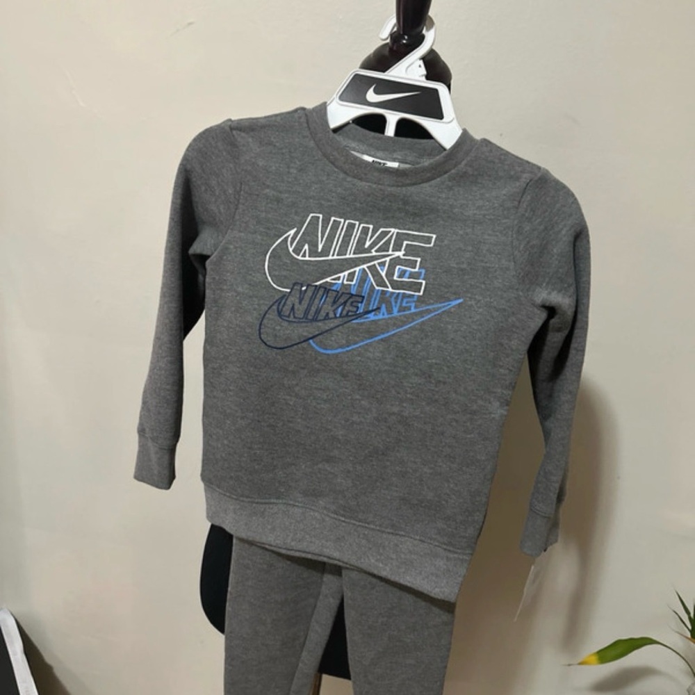Nike Kids Gray and Blue Sweatshirt